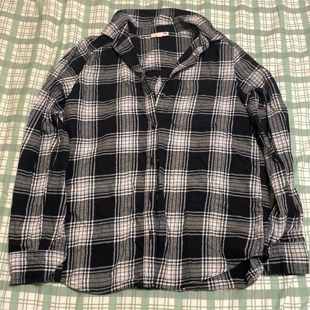 Black and white flannel Size Wxs